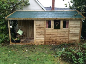 featheredge garden room. Garden Office felt shingles - The Wooden Workshop, Bampton, Devon