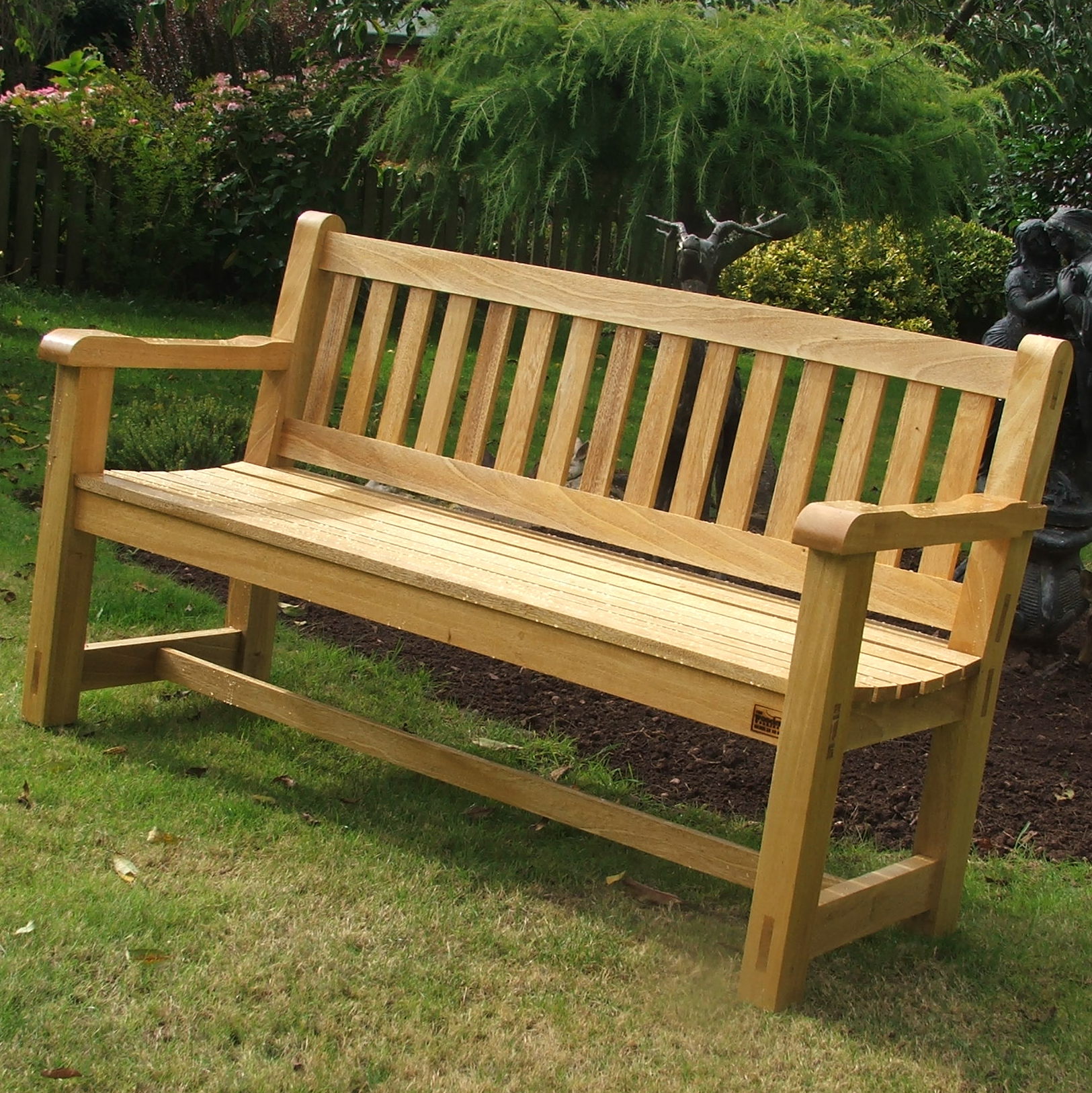 Hardwood Garden Bench - Idigbo | The Wooden Workshop | Oakford, Devon