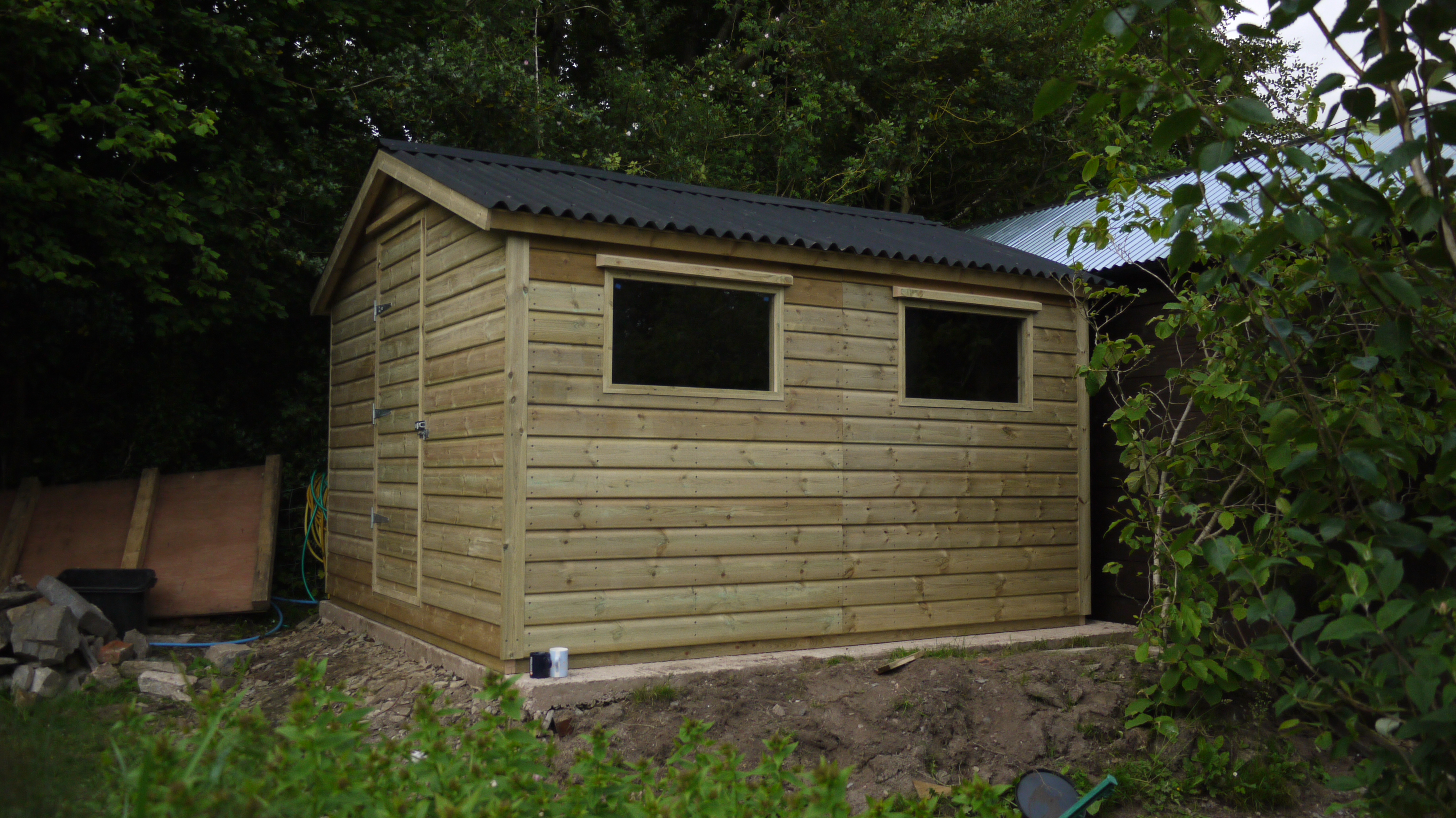 Garden Shed 10ft x 11ft - Onduline roof - The Wooden Workshop Bampton 