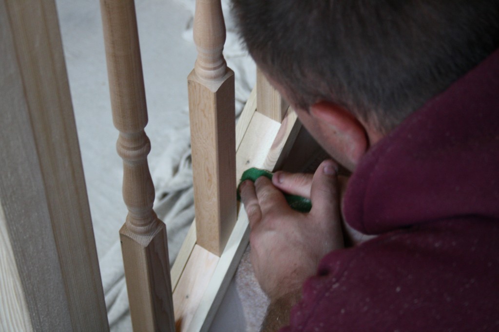 Banister rail and spindles