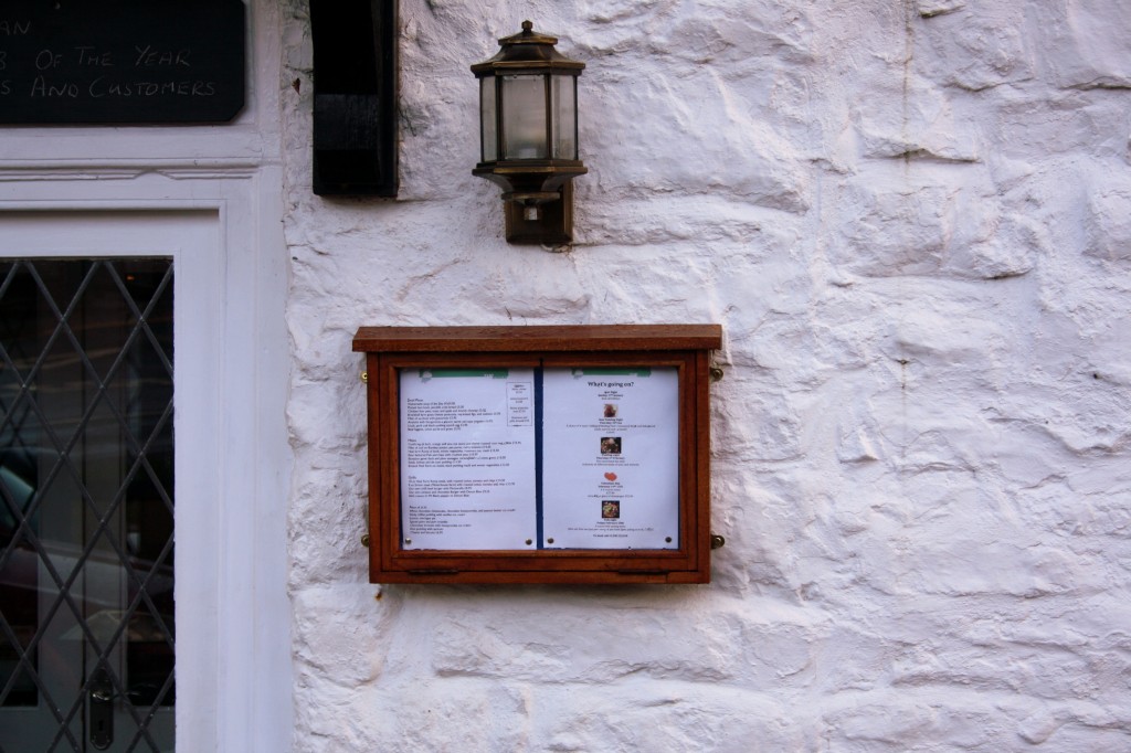 pub notice board