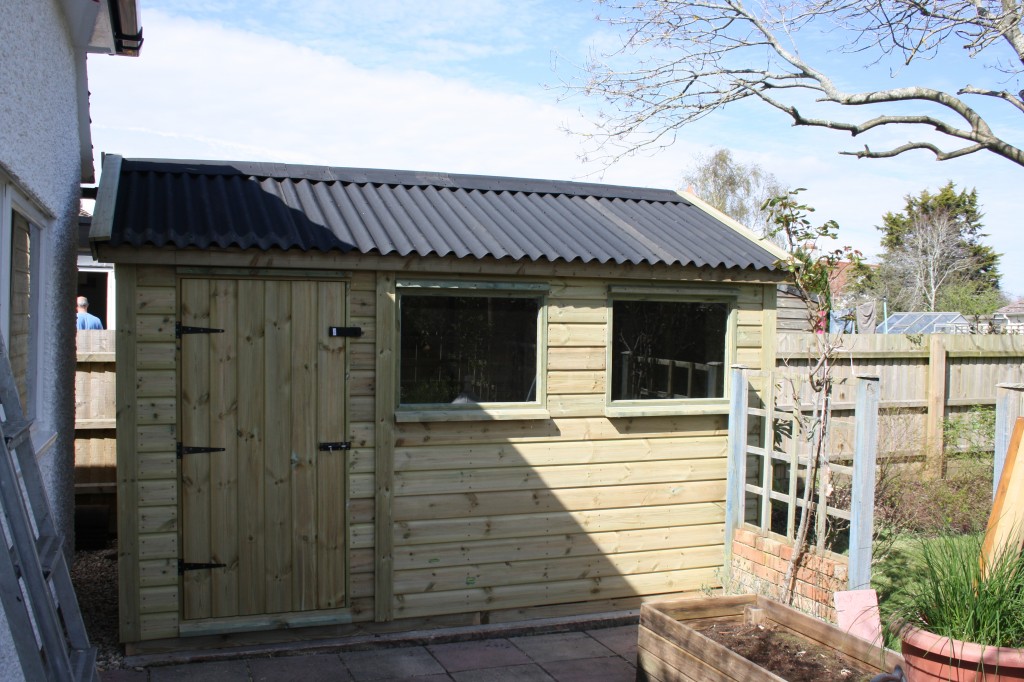 Shed Build, Hampshire. The Wooden Workshop, Bampton, Devon