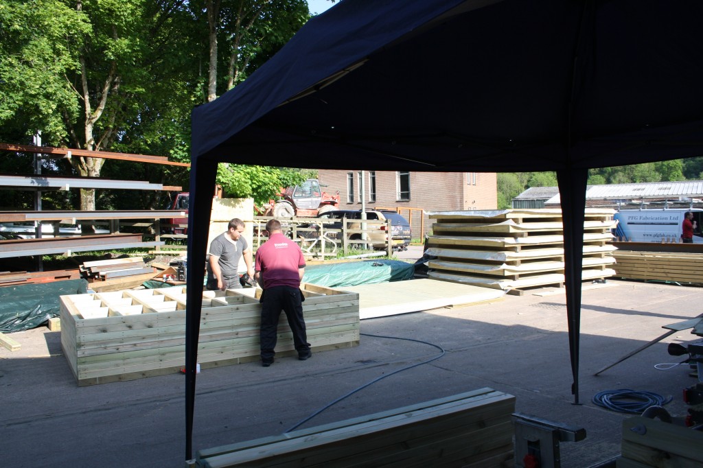 Beach hut preperations. The Wooden Workshop. Bampton, Devon roundup 7