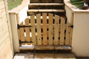 Rounded gate, The Wooden Workshop, Bampton, Tiverton, Devon.