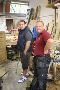 Adam and Dean. The Wooden Workshop. Bampton, Devon.