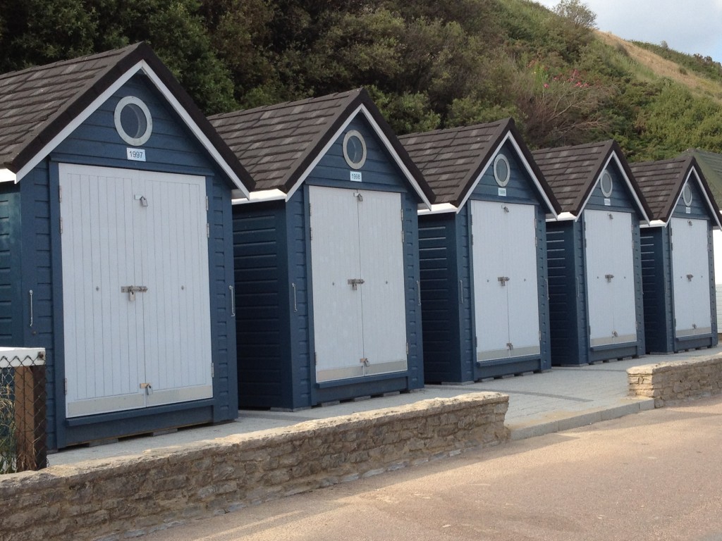 Blue Bournemouth  beach huts. The Wooden Workshop, Bampton, Devon.