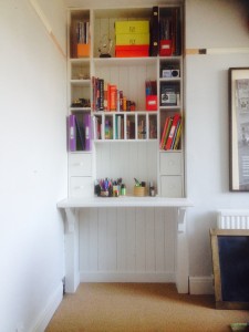 Bureau desk cabinet. The Wooden Workshop, Oakford. Devon.