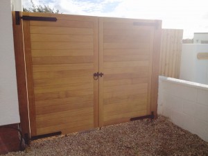 Horizontal panelled gates, The Wooden Workshop. Oakford, Devon.