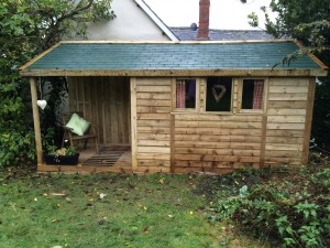 Garden Office felt shingles - The Wooden Workshop, Bampton, Devon