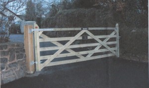 Driveway / diamond braced Garden Gate - The Wooden Workshop Bampton DevonDiamond braced garden gate