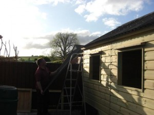 Roof being installed Summerhouse The Wooden Workshop Bampton Devon Tiverto