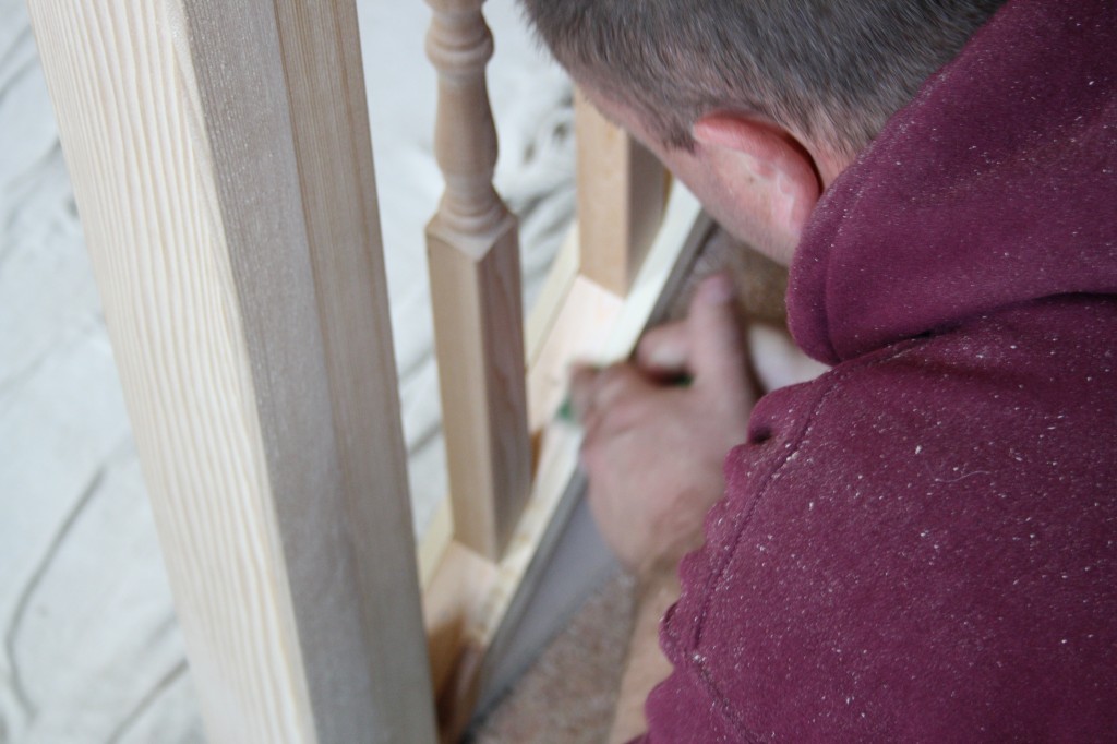 Fitting New Spindles The Wooden Bampton, Devon