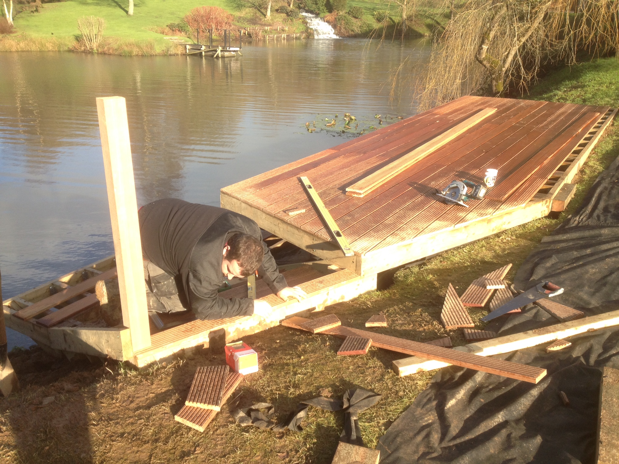 hardwood yellow balau lakeside decking timber construction
