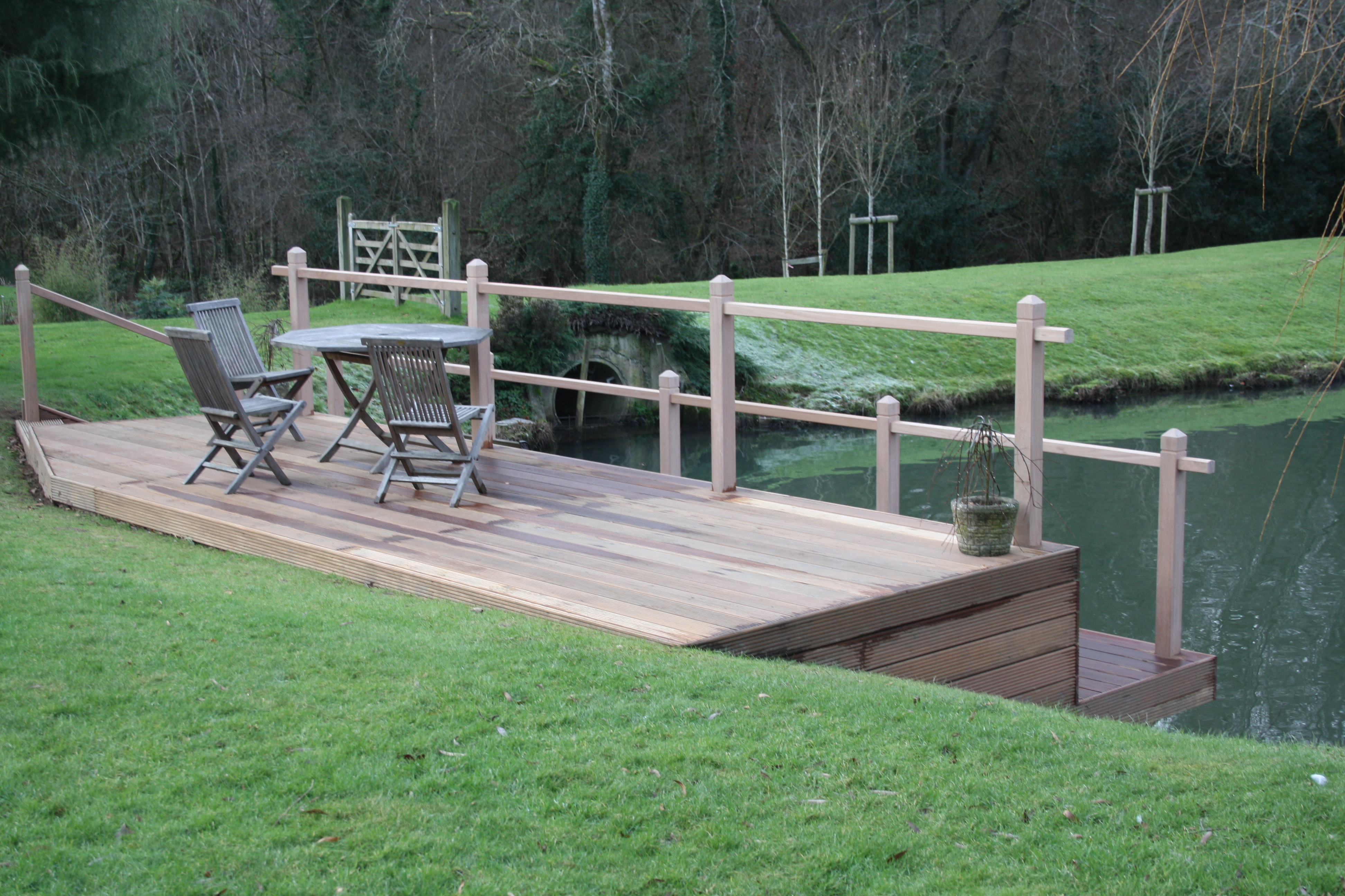 hardwood yellow balau lakeside decking timber construction