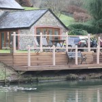 Waterfront lakeside deck,