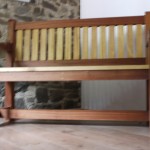 Dual coloured hardwood bench