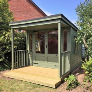 Summerhouse with single pitched roof