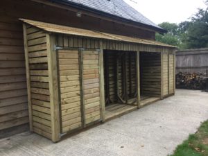 Timber log stores - The Wooden Workshop Bampton Devon