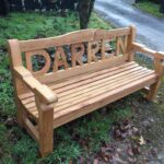 Large letter named bench - The Wooden Workshop Bampton Devon