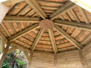 Cedar Tiled gazebo - The Wooden Workshop Bampton Devon