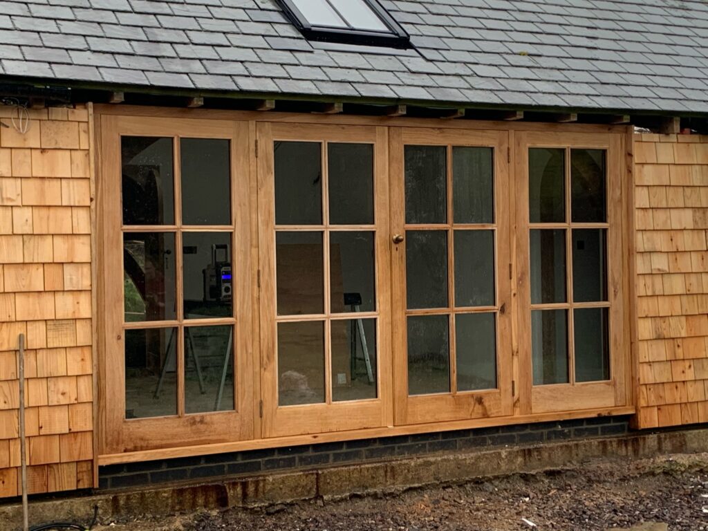 Oak French Doors - The Wooden Workshop Bampton Devon