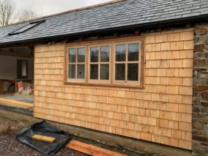 Oak Triple Casement window - The Wooden Workshop Oakford Devon