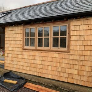 Oak Triple Casement window - The Wooden Workshop Oakford Devon