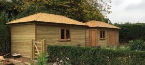 Bespoke cedar tiled buildings - the wooden workshop Bampton devon