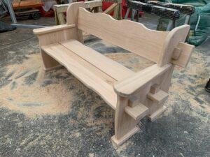 Solid oak Bench - The Wooden Workshop Bampton Devon