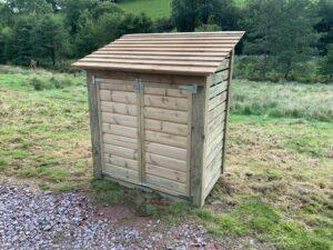 Timber wheelie bin storage unit