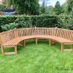 Semi Circle Oak Bench